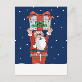 Jultomten Jul Winter Snö Vykort