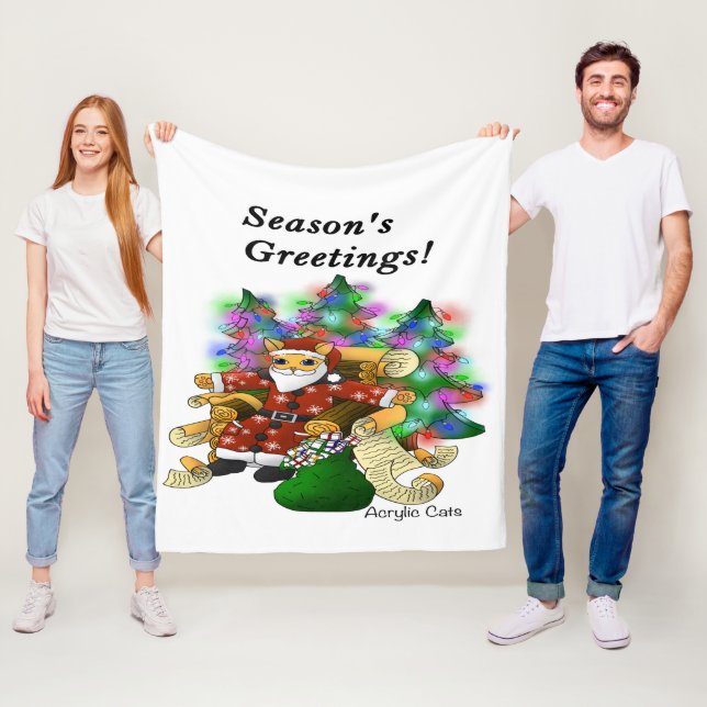 Jultomten Juldagen Fleecefilt (På plats)