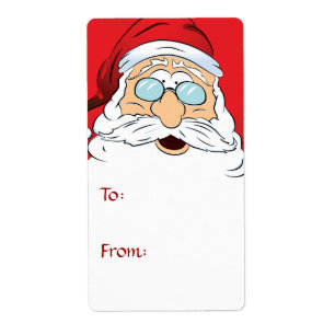 Jultomten juletikett fraktsedel