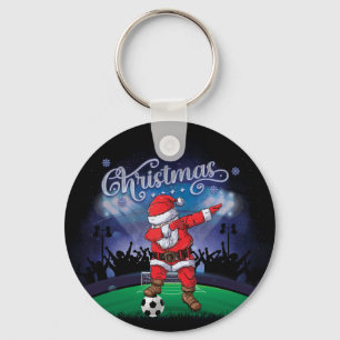 Jultomten julfotboll nyckelring