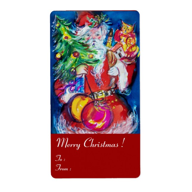 JULTOMTEN, JULGRAN LEKSAK och GIFTSröda Fraktsedel (Framsidan)