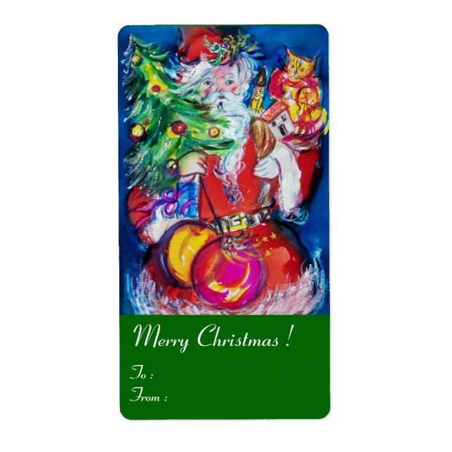 JULTOMTEN, JULGRAN, LEKSAKER och GIFTS-Grönten Fraktsedel (Framsidan)