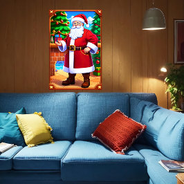 Jultomten, Julgran och gåvor | AI Art Poster