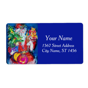 JULTOMTEN, JULGRAN OCH GIFTS Red Blue Fraktsedel