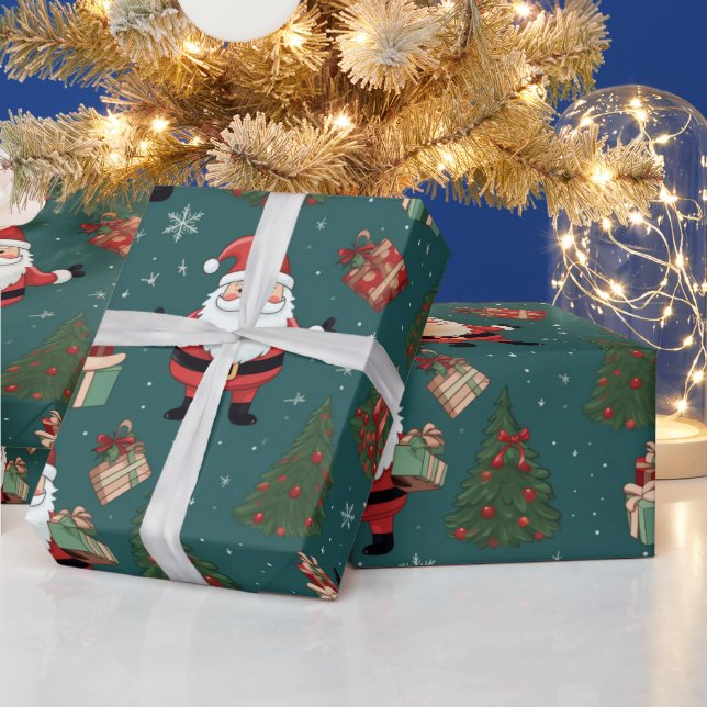 Jultomten Julgranar Grönt Jul jul Presentpapper (Helgdagar)