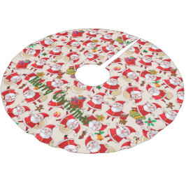 Jultomten Julgransmatta Borstad Polyester