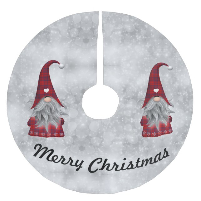 jultomten julgransmatta borstad polyester (Framsidan)