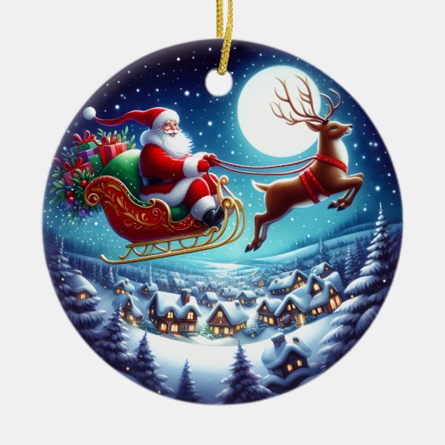 jultomten julgransprydnad keramik (Framsidan)