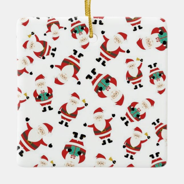 Jultomten Julgransprydnad Keramik (Framsida)