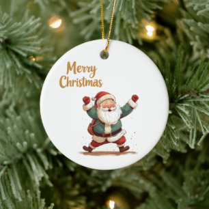 jultomten julgransprydnad keramik
