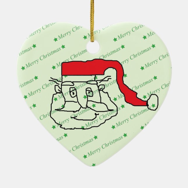 Jultomten Julgransprydnad Keramik (Baksidan)