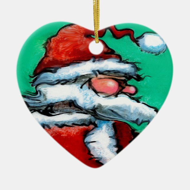 Jultomten Julgransprydnad Keramik (Framsidan)
