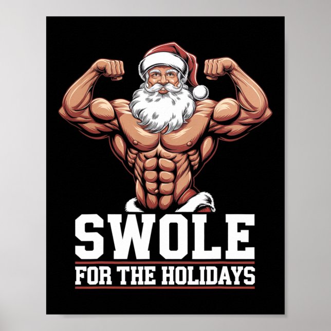 Jultomten: Julgrumlig workout-svole för Ho Poster (Framsidan)