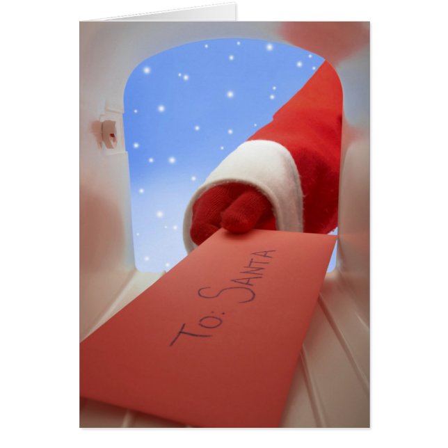 Jultomten julhälsningskort hälsningskort (Framsidan)