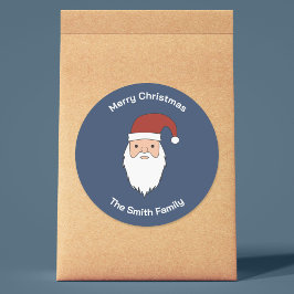 Jultomten julklapp runt klistermärke