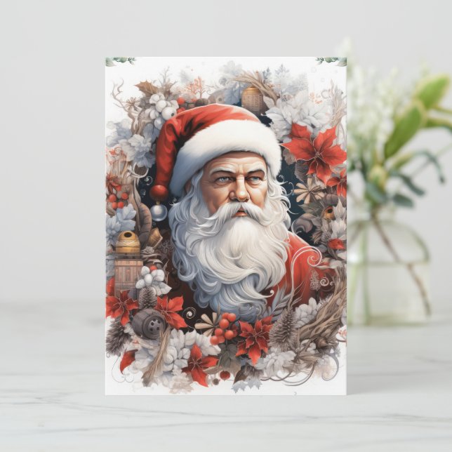 Jultomten Julkort (Stående Fram)