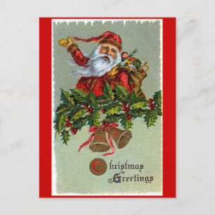 Jultomten julkort Hälsning Helg Vykort