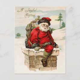 Jultomten julkort helg vykort