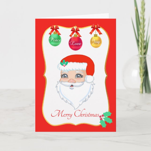Jultomten julkort helgkort (Framsida)