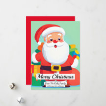 Jultomten julkort med platt Helgdag