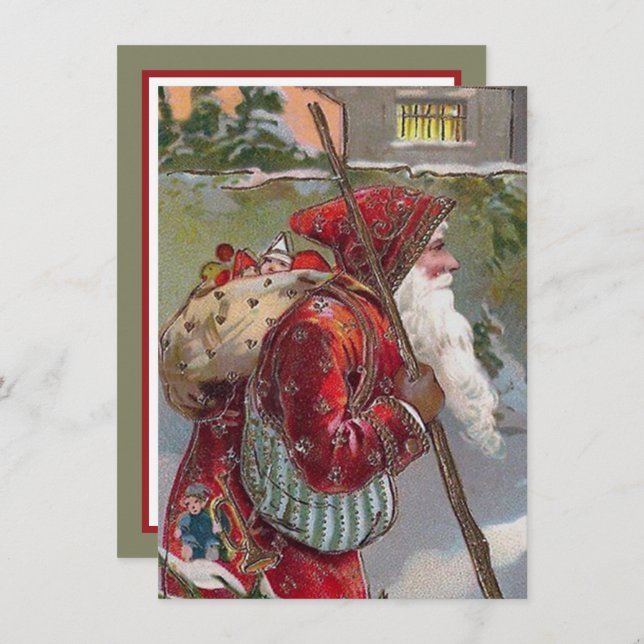 jultomten jultomten tillför känslor anteckningskort (Fram/baksida)