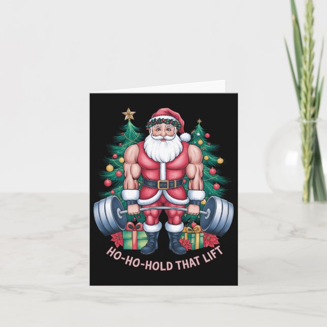 Jultomten jultomten Workout Ho-ho-hold som Kort (Framsida)