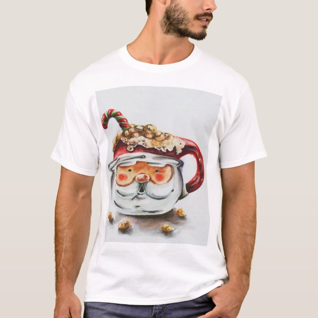 jultomten kaffe t shirt (Framsida)