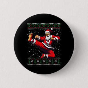 Jultomten Karate Martial Arts Ugly jul Swe Knapp