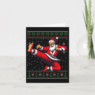 Jultomten Karate Martial Arts Ugly jul Swe Kort