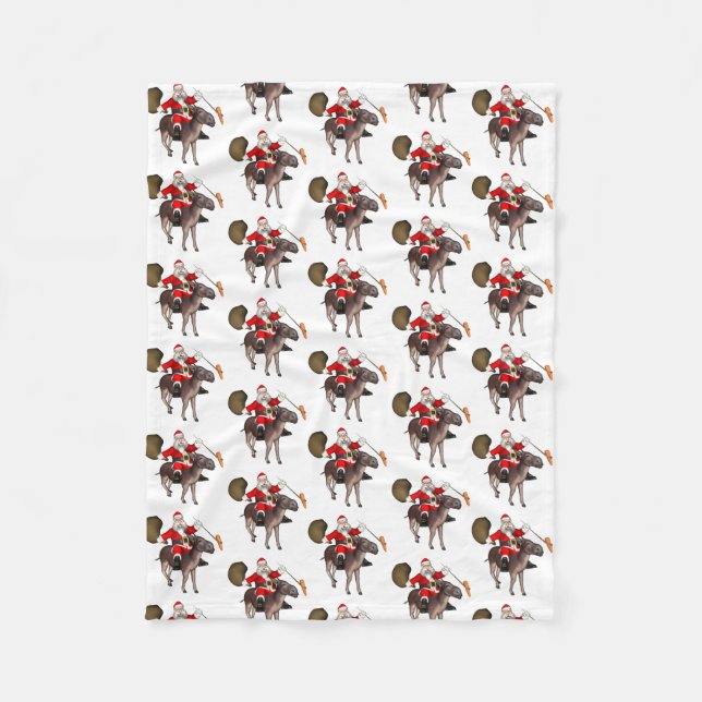 Jultomten Kärlek Donkey Fleecefilt (Framsidan)