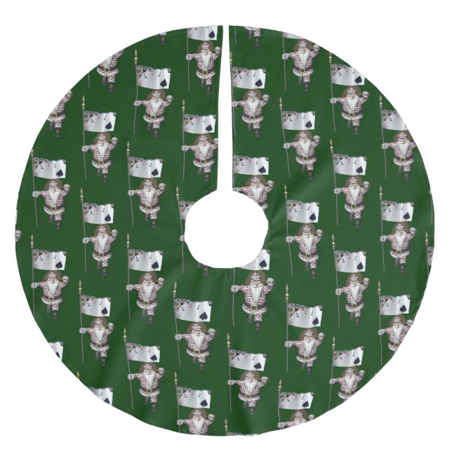 Jultomten Kärlek Poker Julgransmatta Borstad Polyester (Framsidan)