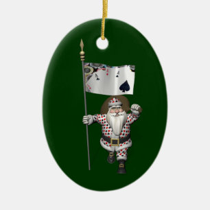 Jultomten Kärlek Poker Julgransprydnad Keramik