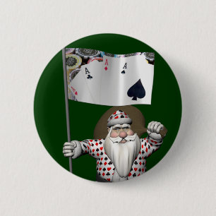 Jultomten Kärlek Poker Knapp