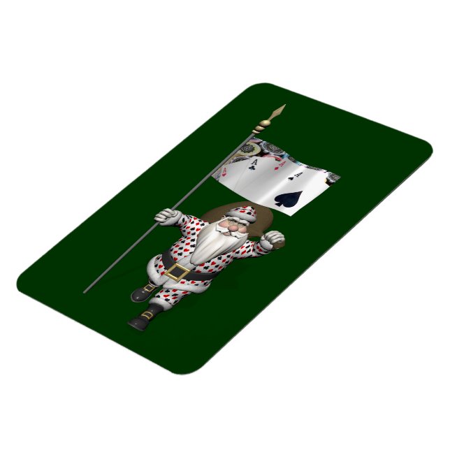 Jultomten Kärlek Poker Magnet (Vänstra Sidan)