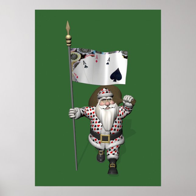Jultomten Kärlek Poker Poster (Framsidan)