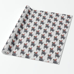 jultomten Kärlek Rhinos Presentpapper
