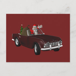 Jultomten Kärlek Triumph TR4 Helg Vykort