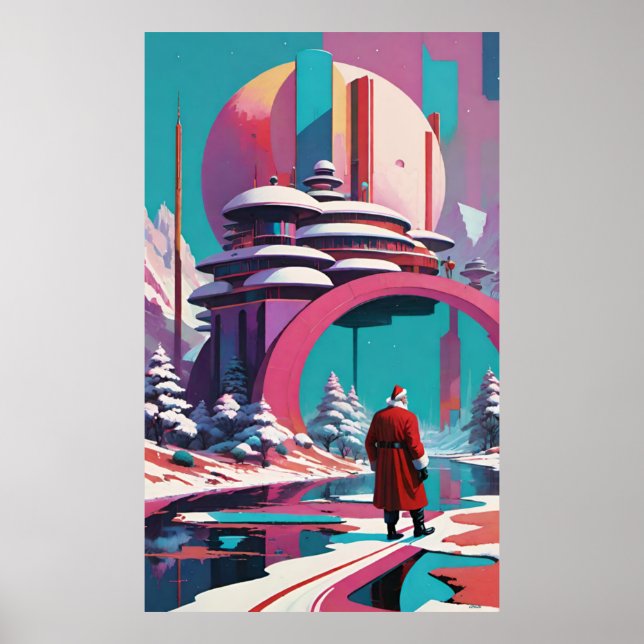 Jultomten - Ken Gage Surreal Art i mitten av århun Poster (Framsidan)