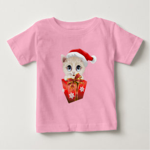 Jultomten Kitten med Gift T Shirt