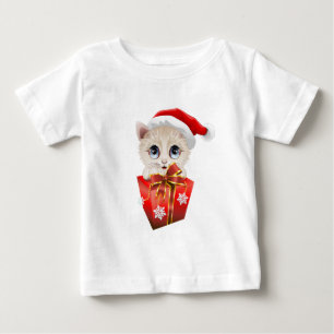 Jultomten Kitten med Gift T Shirt