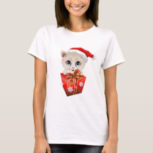 Jultomten Kitten med Gift Tee