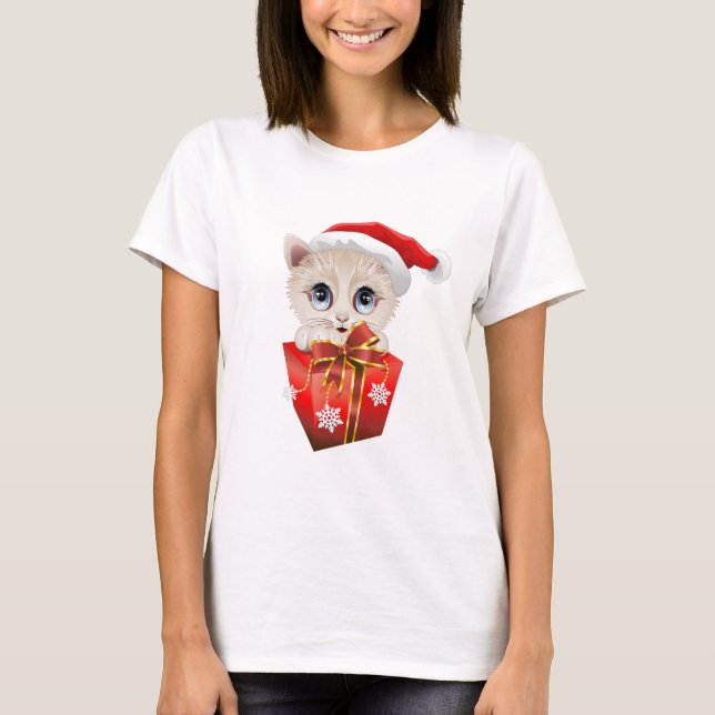 Jultomten Kitten med Gift Tee (Framsida)