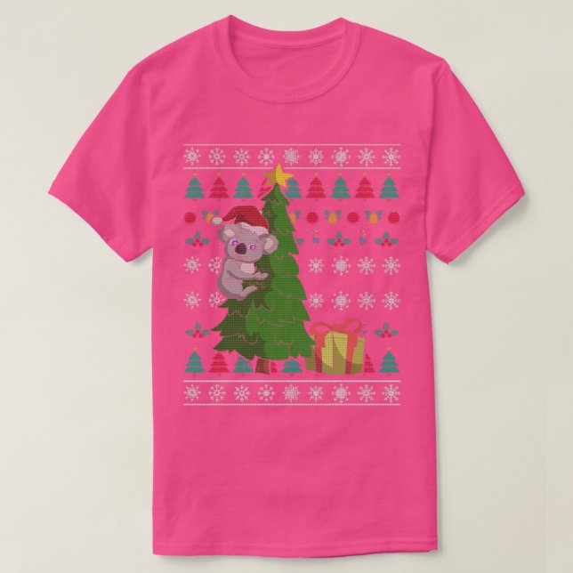 Jultomten Koala Retro God jul T Shirt (Design framsida)