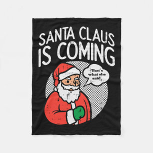 Jultomten kom hit hon sa roligt christmas julafton fleecefilt