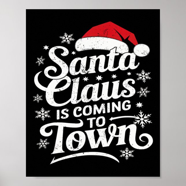 Jultomten kommer att äga denna jul poster (Framsidan)