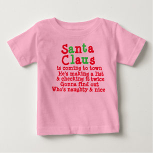 JULTOMTEN KOMMER ATT FÅ EN STOR INFANT CREEPER T-SHIRT