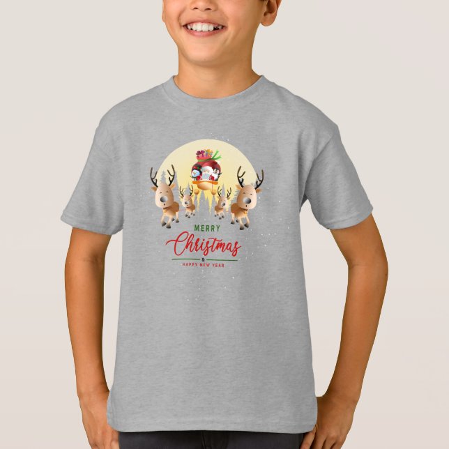 Jultomten kommer | Barn T Shirt (Framsida)