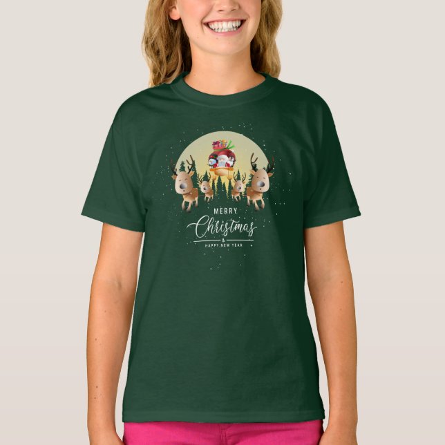 Jultomten kommer | Kids T-Shirt (Framsida)