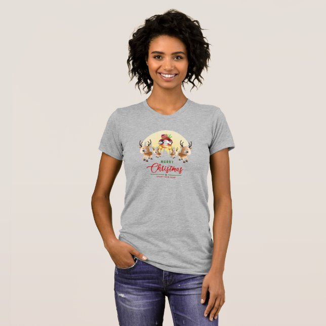 Jultomten kommer | Slim-passning för kvinnor T Shirt (Hel framsida)