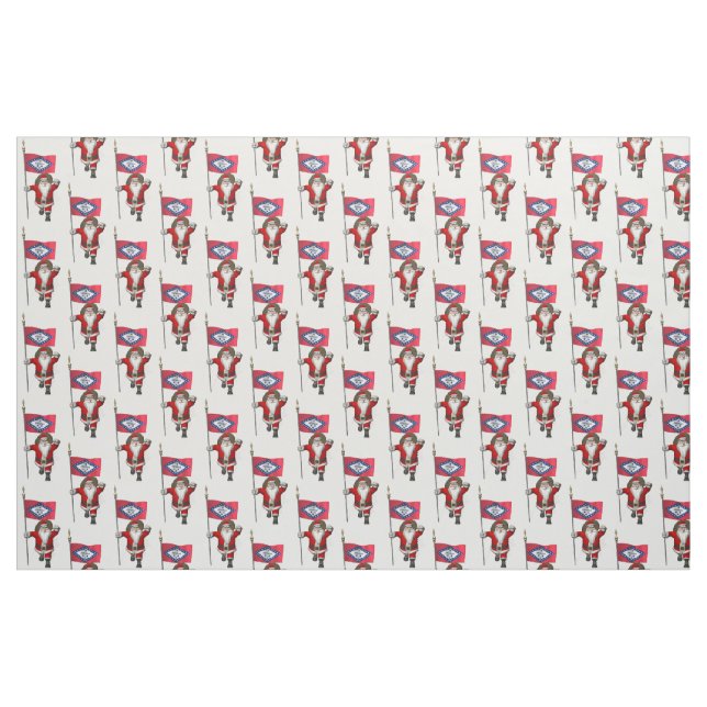 Jultomten kommer till Arkansas Tyg (Fat Quarter)